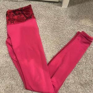 RARE Reversible Lululemon Red and Orange Leggings